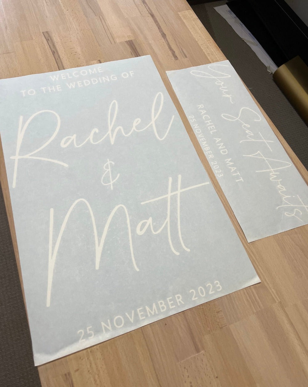 Custom Wedding Sign Decal