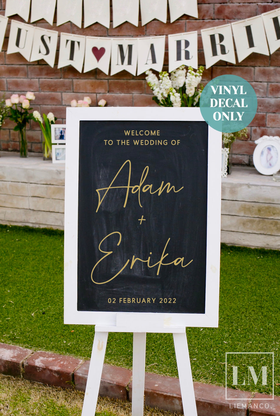 Custom Wedding Sign Decal