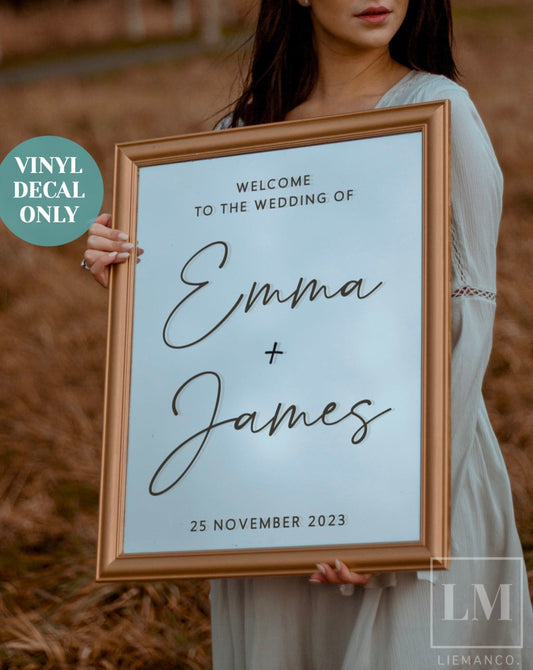 Custom Wedding Sign Decal