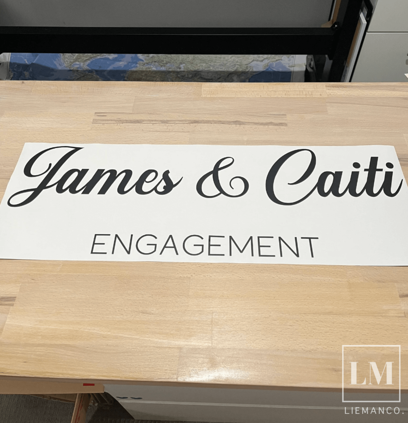 Elegant Engagement Balloon Arch Decal