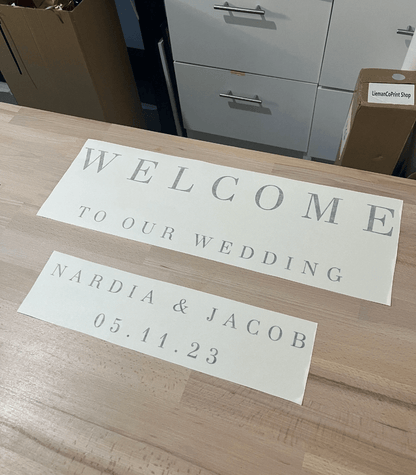 Rustic Welcome Sign Flower Box Decal