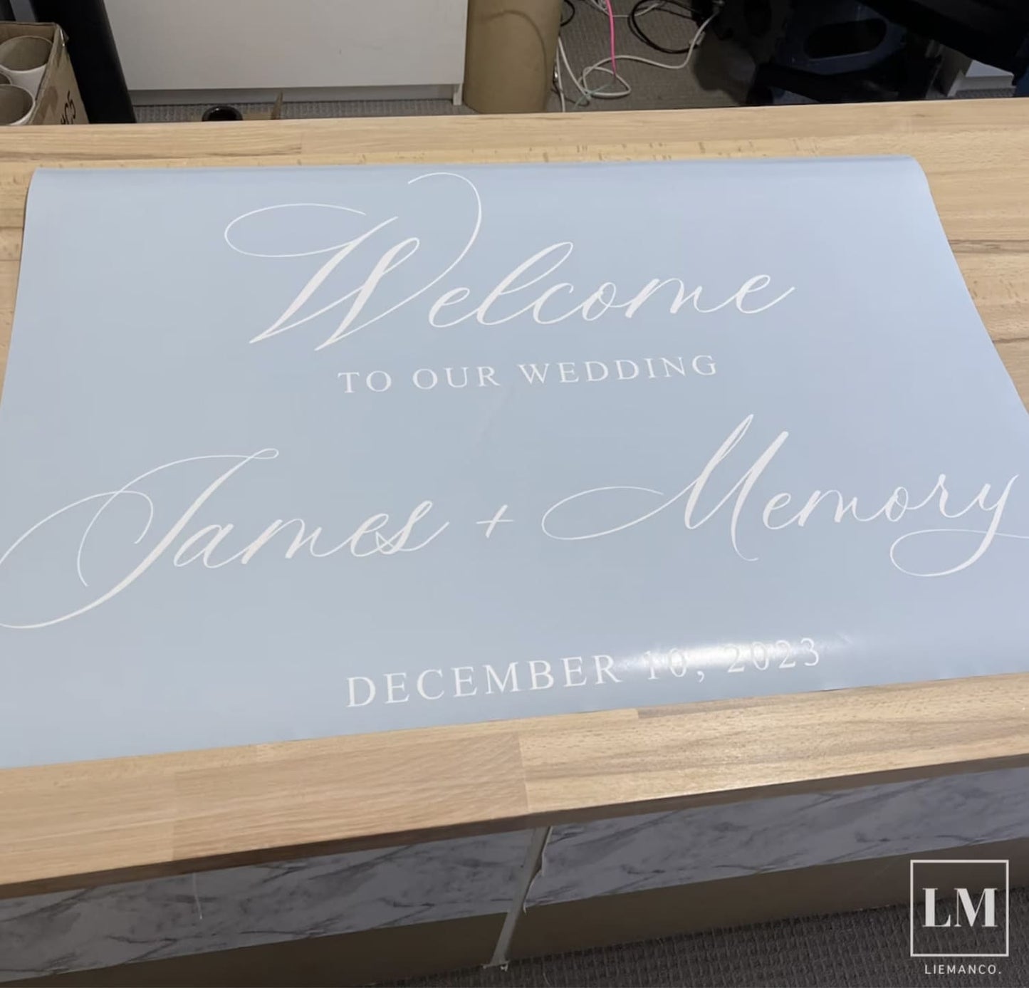 Welcome to Our Wedding Mirror Decal