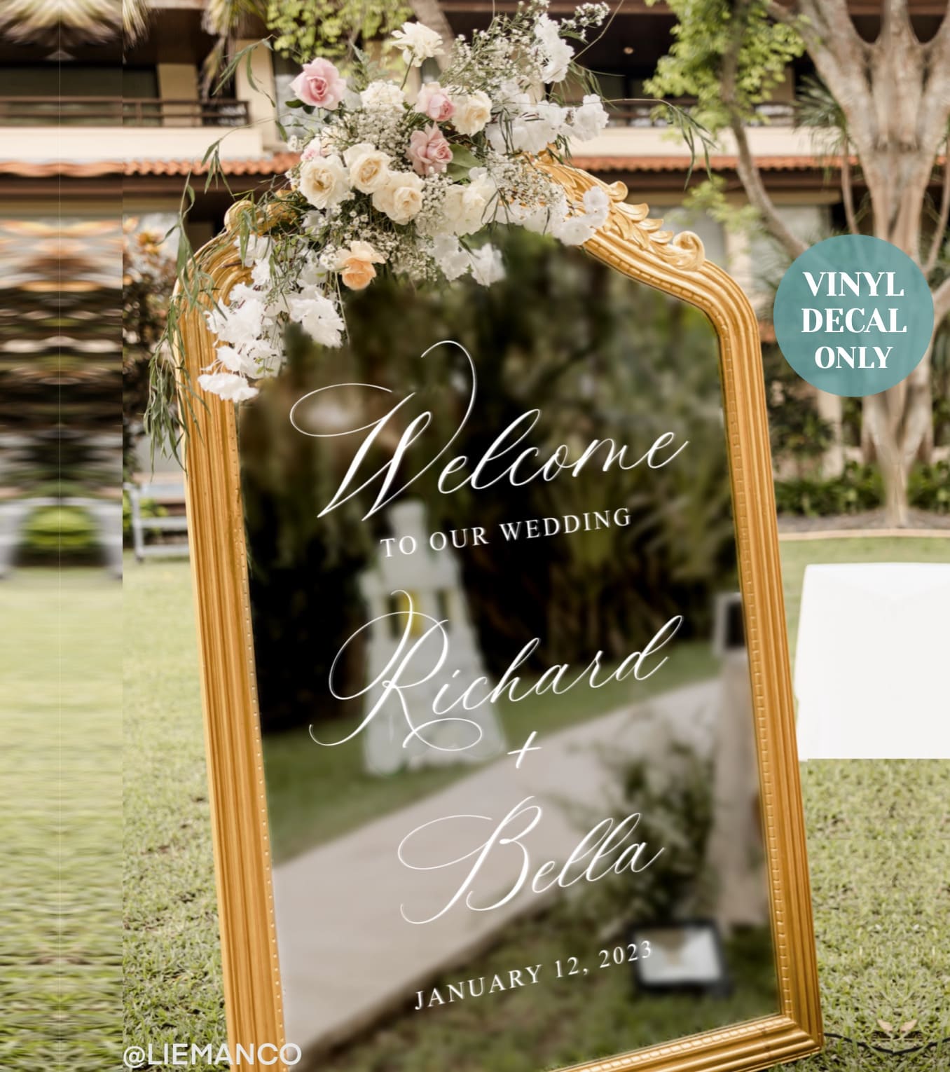 Welcome to Our Wedding Mirror Decal