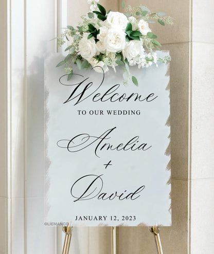 Welcome to Our Wedding Mirror Decal