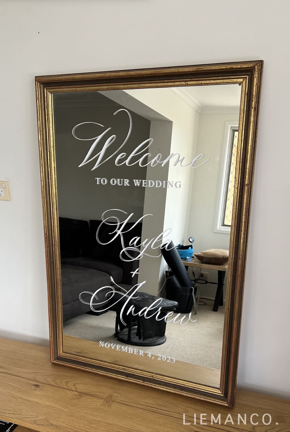 Welcome to Our Wedding Mirror Decal