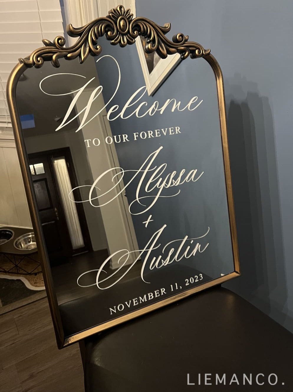 Welcome to Our Wedding Mirror Decal