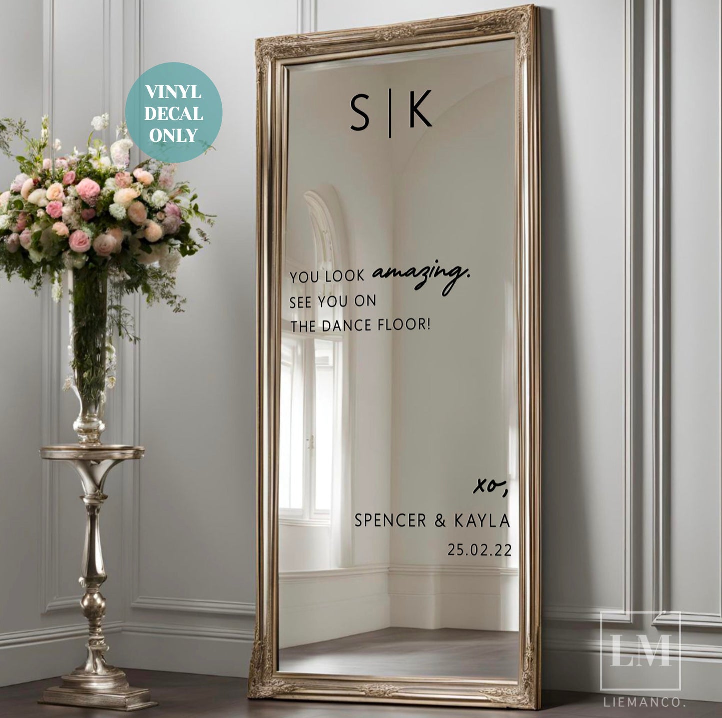 Personalised Welcome Decal for Selfie Mirror