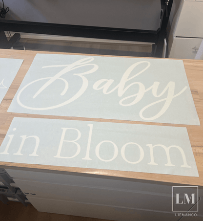 Baby in Bloom Baby Shower Vinyl Decal