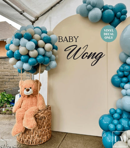 Personalised Backdrop Decal for Baby Shower Sign