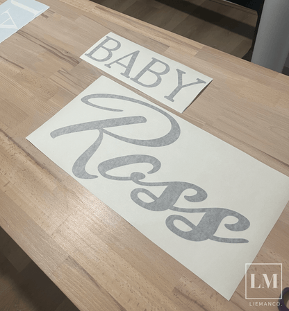 Personalised Backdrop Decal for Baby Shower Sign