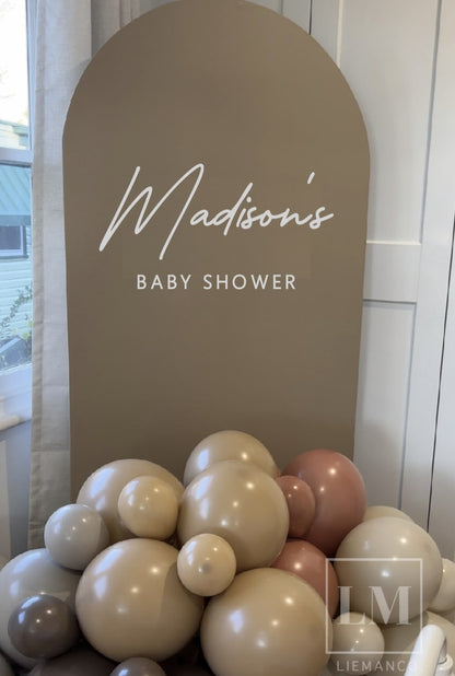 Custom Baby Shower Vinyl Decal for Arch Backdrop