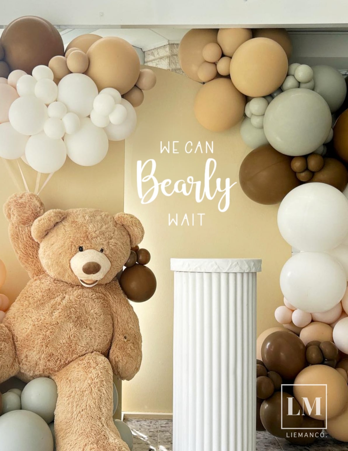 We can Bearly Wait Decal for Baby Shower Sign