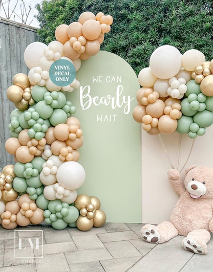 We can Bearly Wait Decal for Baby Shower Sign