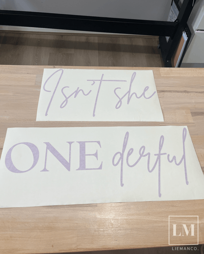 Isn't She Onederful Birthday Backdrop Decal