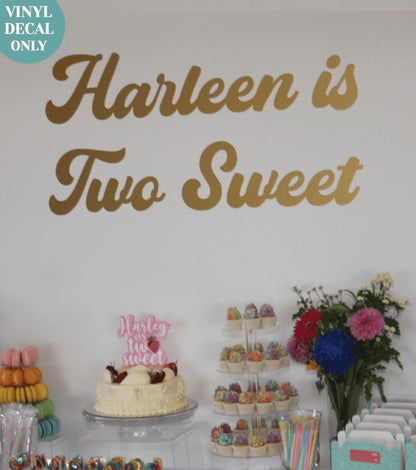 Two Sweet 2nd Birthday Wall Decal