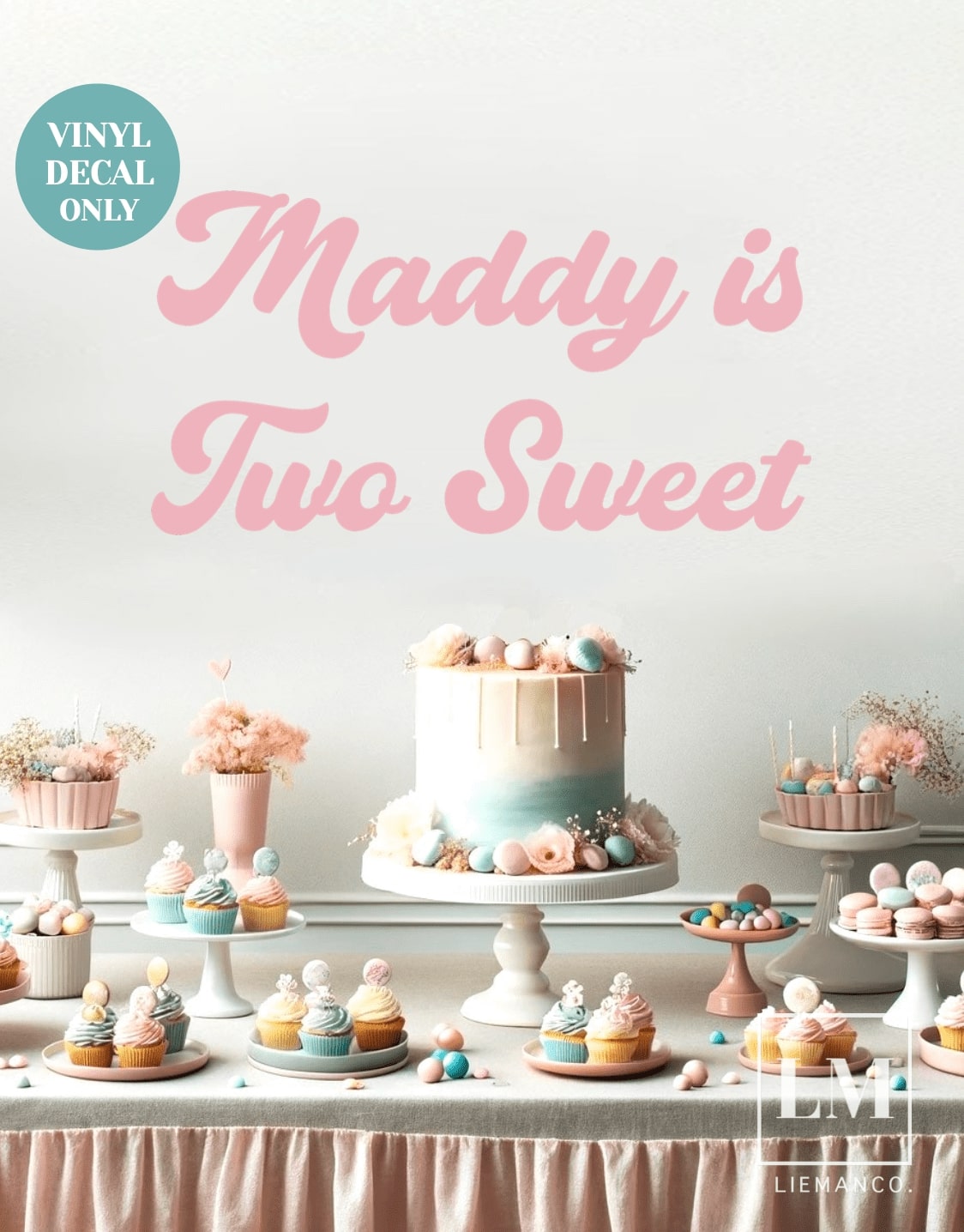 Two Sweet 2nd Birthday Wall Decal