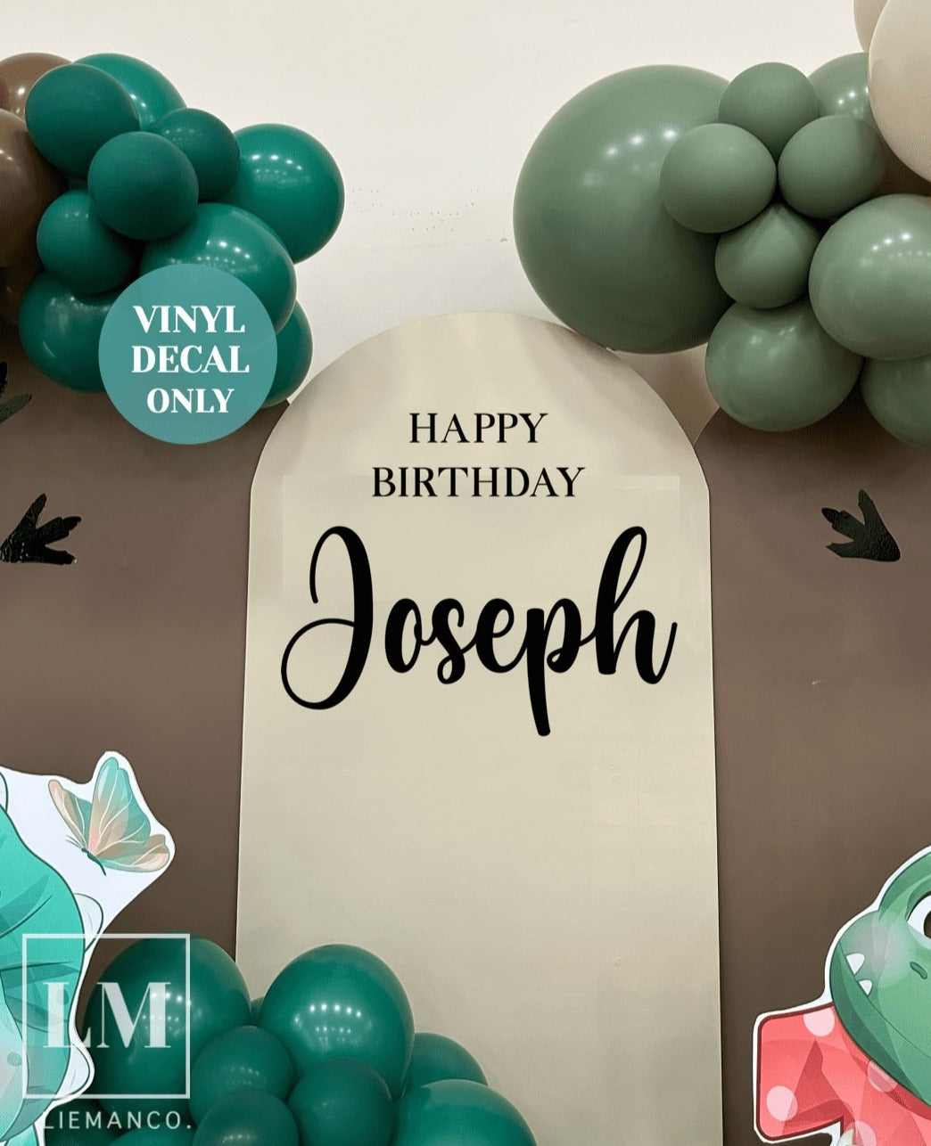 Personalised Happy Birthday Name Decal for Birthday Arch Sign