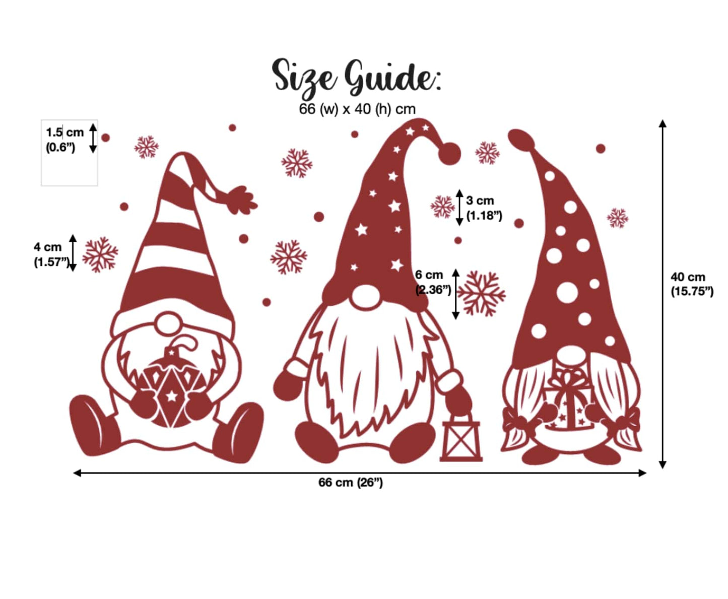 Christmas Gnomes Decal - Window Decoration