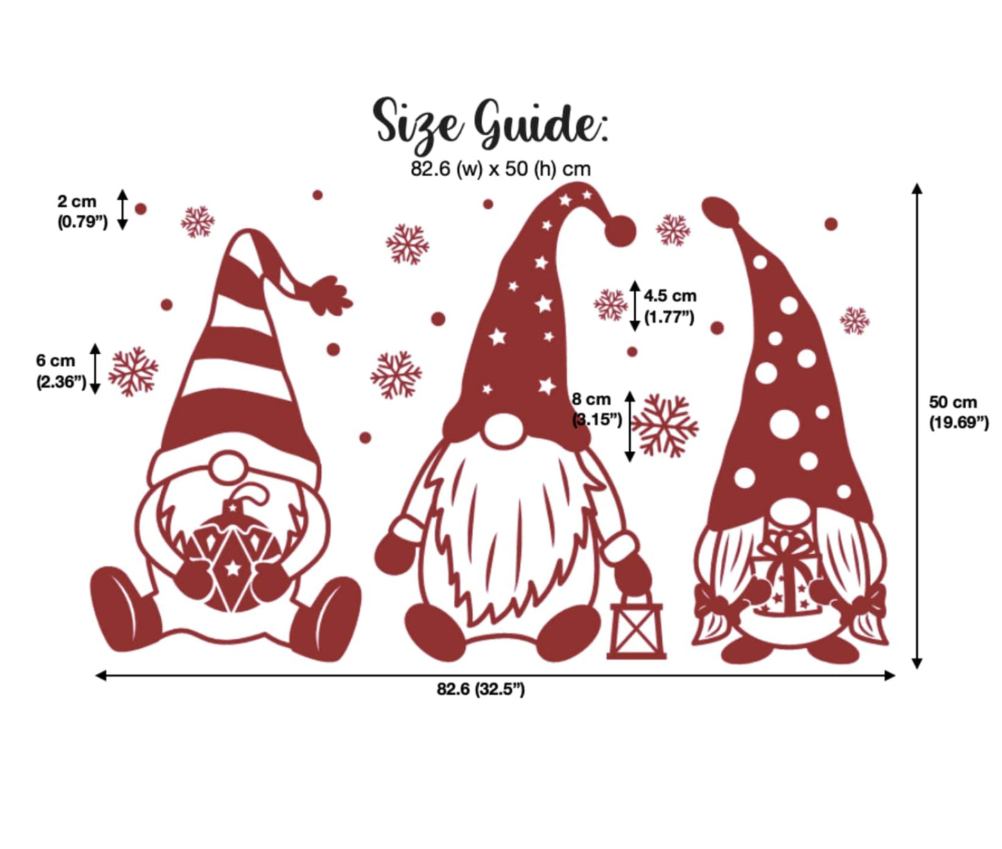 Christmas Gnomes Decal - Window Decoration