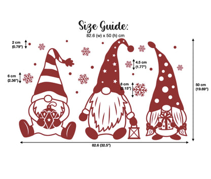 Christmas Gnomes Decal - Window Decoration