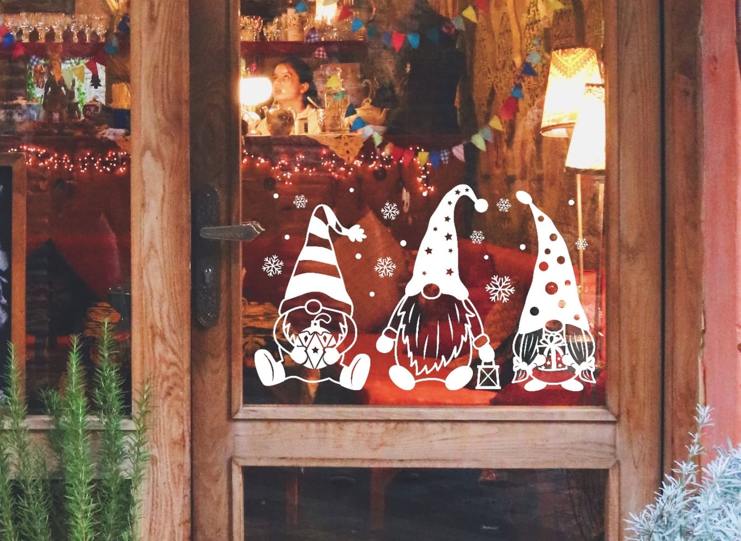 Christmas Gnomes Decal - Window Decoration