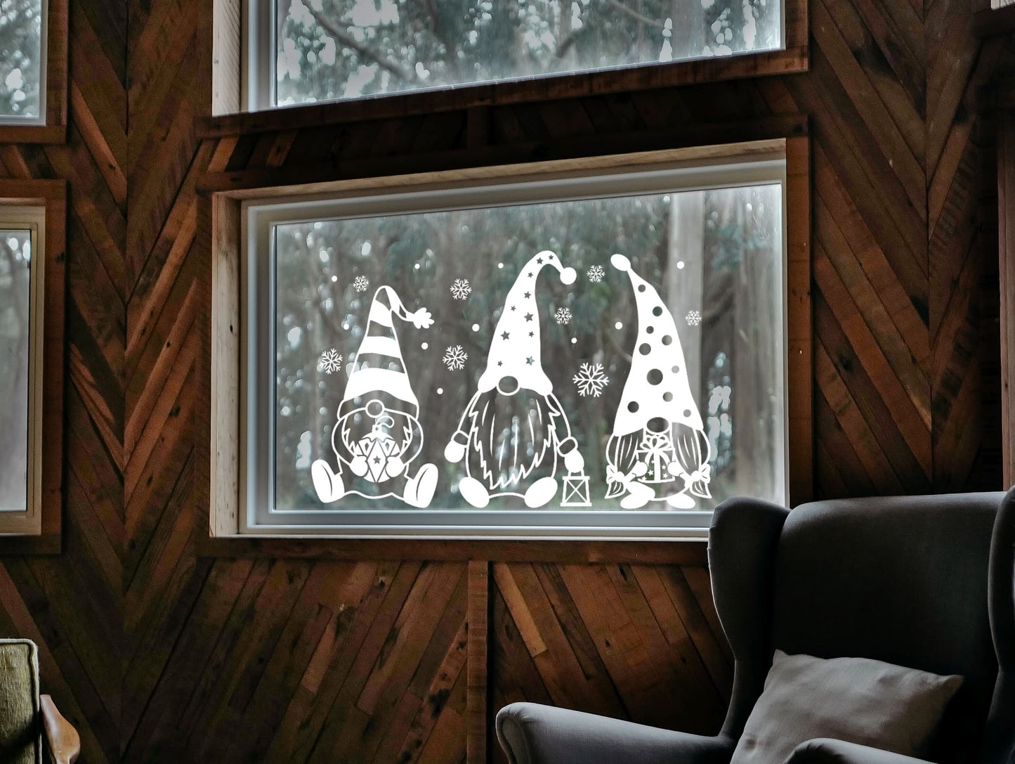 Christmas Gnomes Decal - Window Decoration