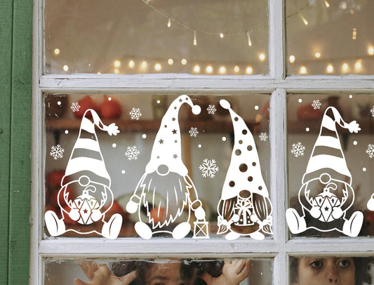 Christmas Gnomes Decal - Window Decoration