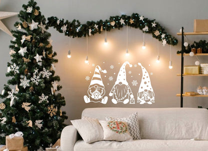 Christmas Gnomes Decal - Window Decoration