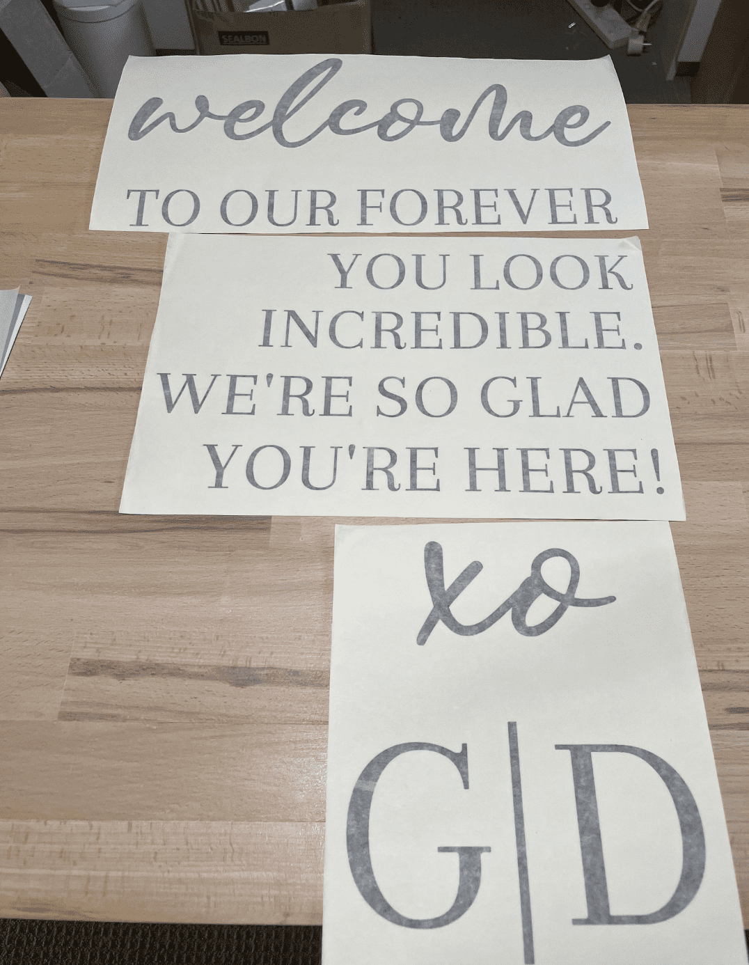 Personalised Wedding Welcome Decal for Selfie Mirror Signs