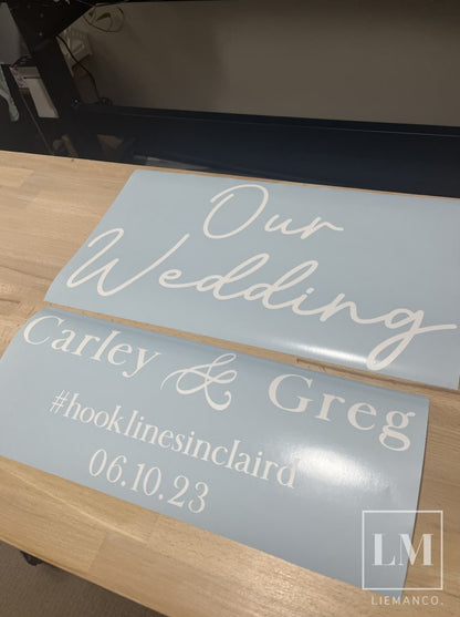 Elegant Wedding Entrance Sign Decal