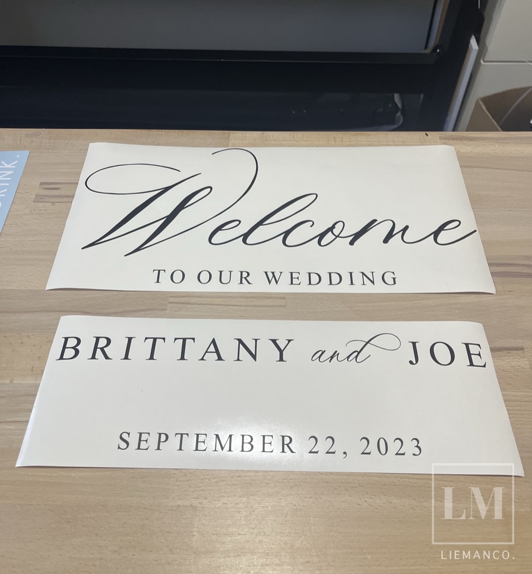 Custom Decal for Flower Box Wedding Sign