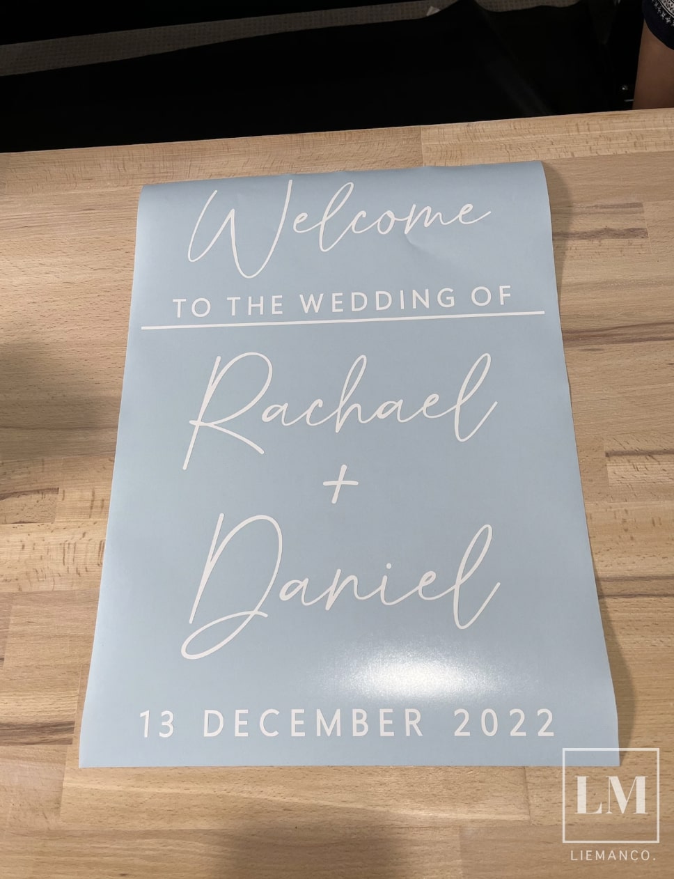 Personalised Wedding Entrance Decal for DIY Sign