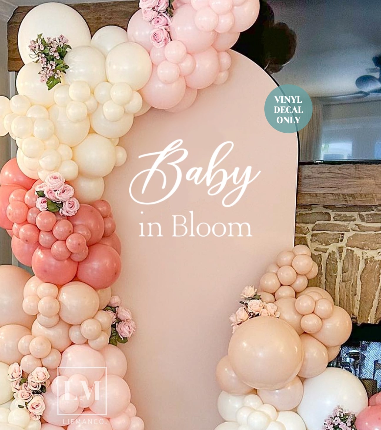 Baby in Bloom Baby Shower Vinyl Decal