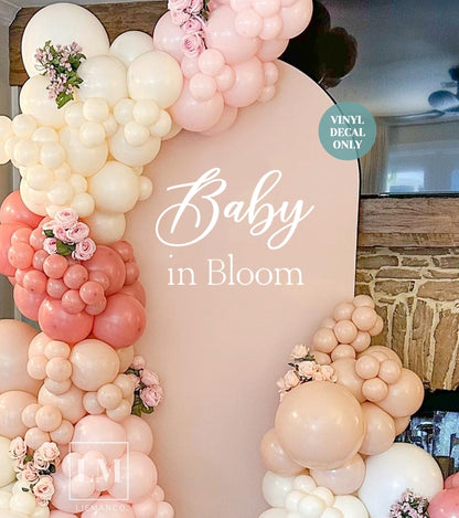 Baby in Bloom Baby Shower Vinyl Decal