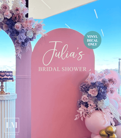 Personalised Bridal Shower Wall Decal