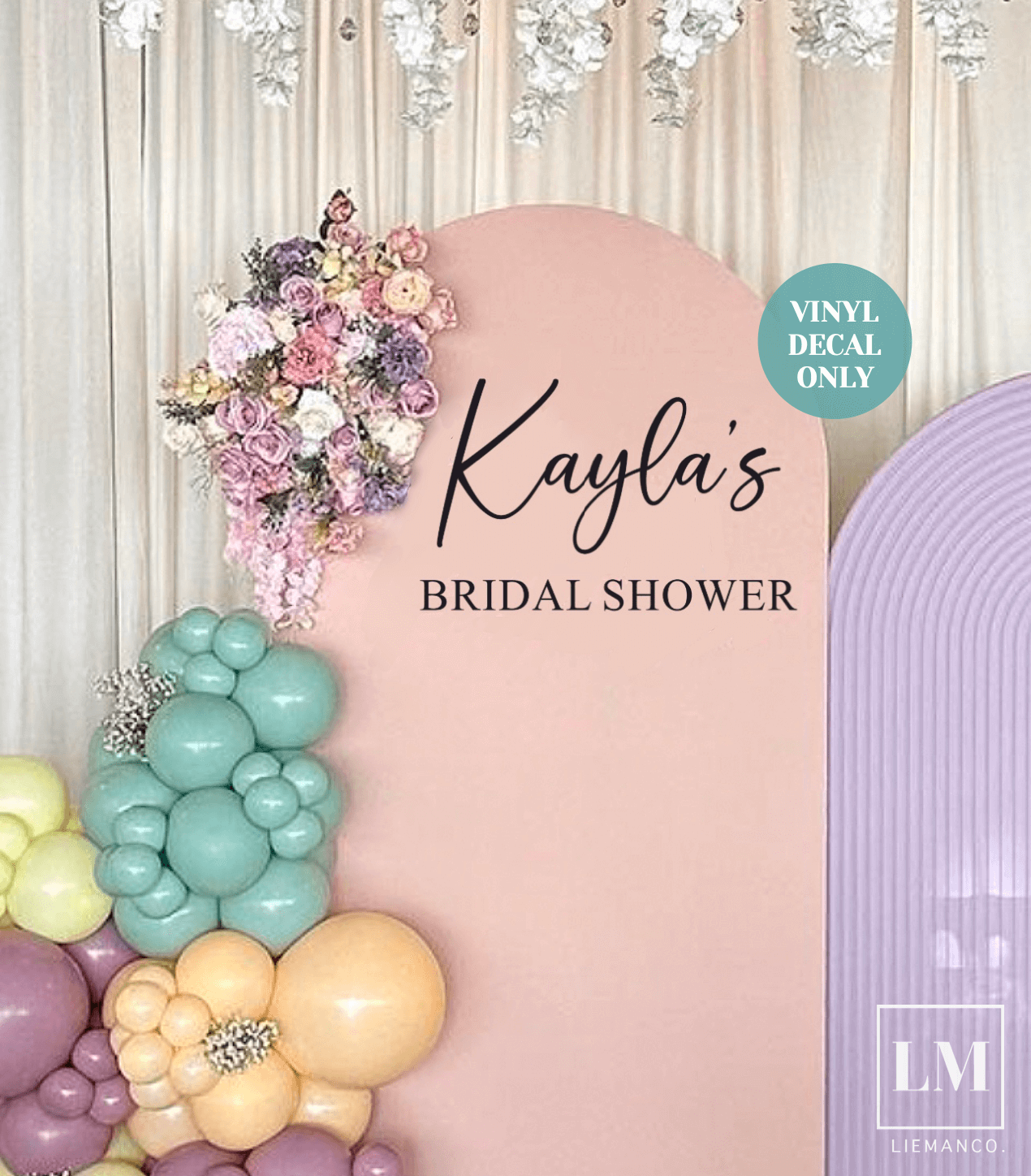 Personalised Bridal Shower Wall Decal