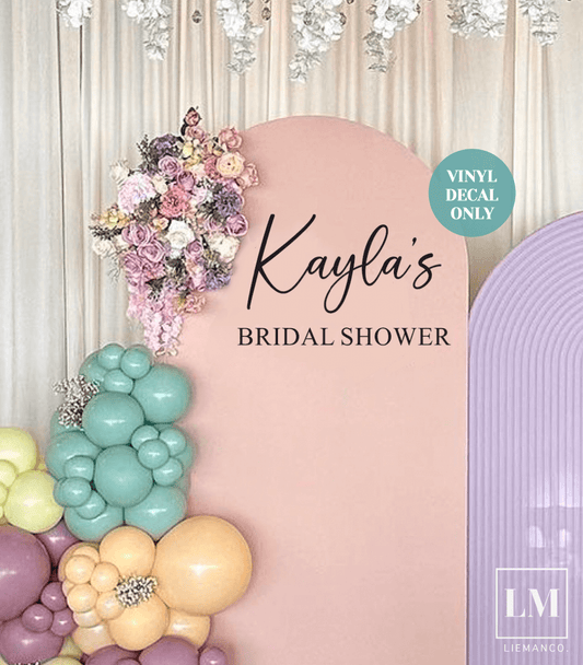 Personalised Bridal Shower Wall Decal