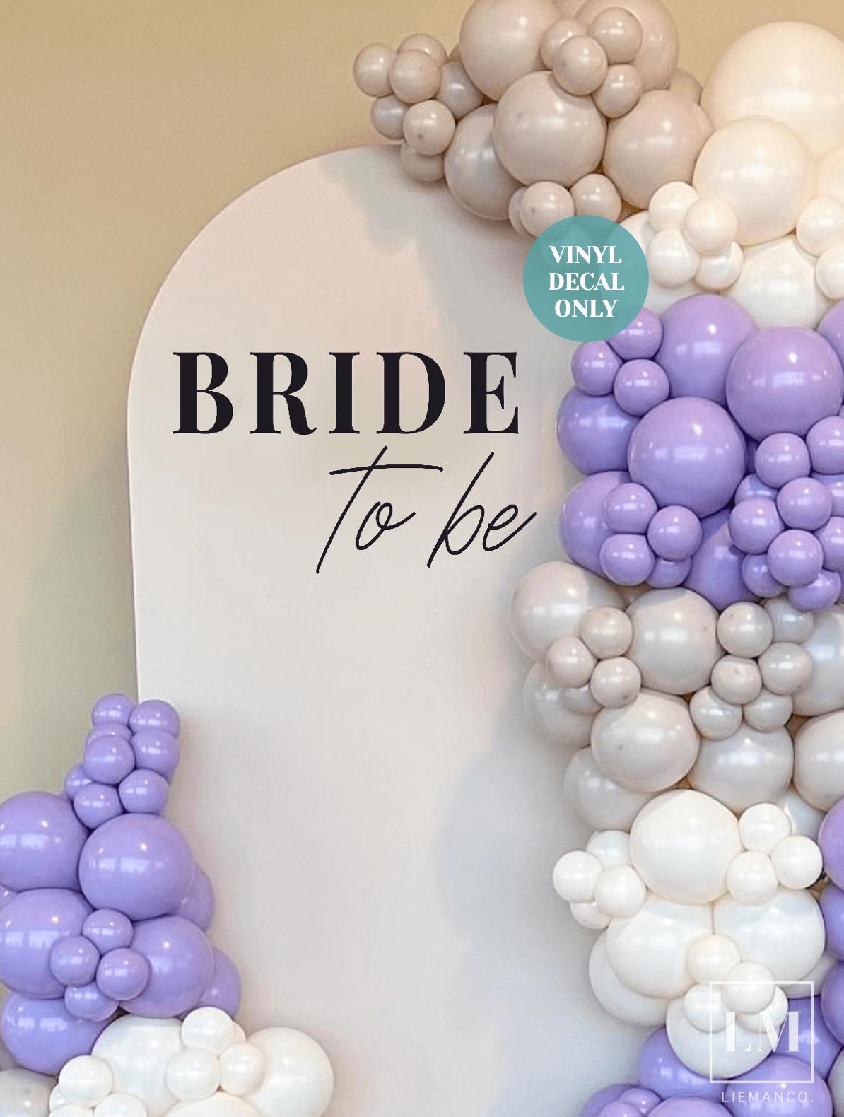 "Bride to Be" Bridal Shower Backdrop Decal