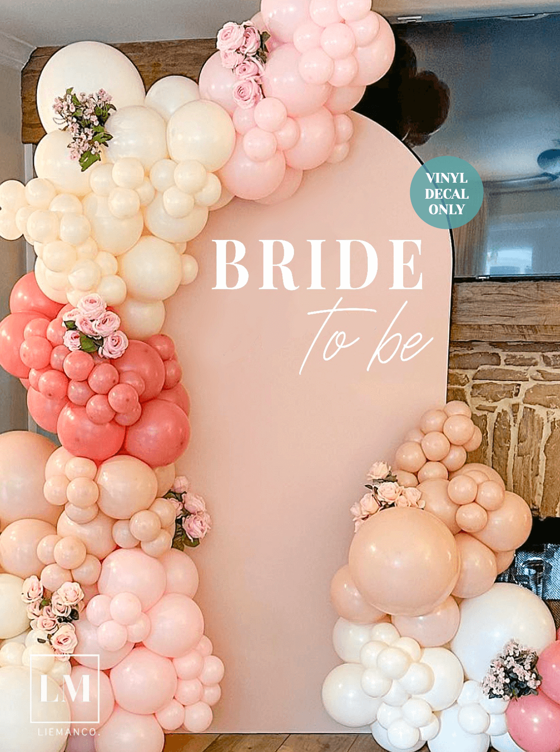 "Bride to Be" Bridal Shower Backdrop Decal