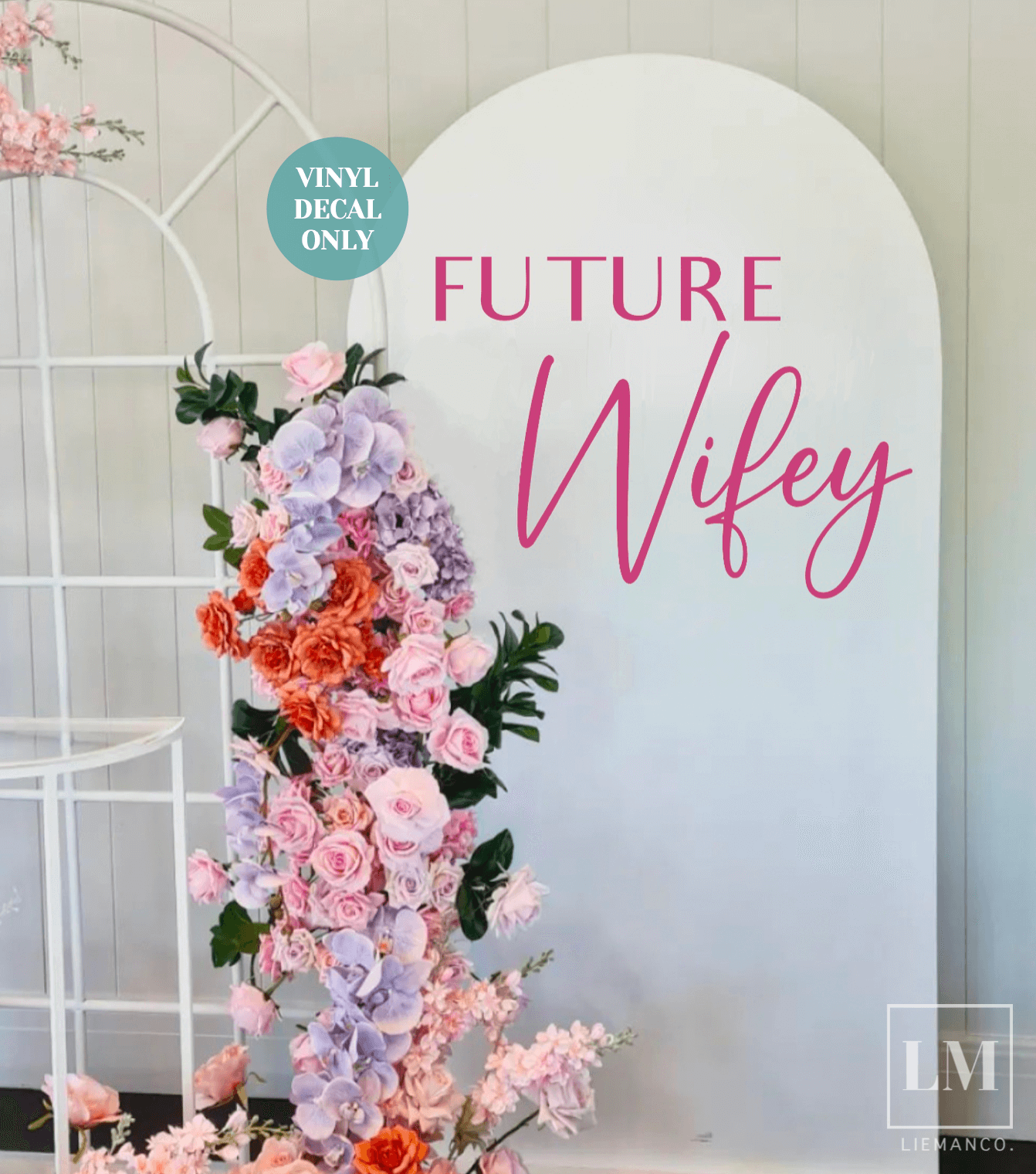 Future Wifey Party Wall Decal for Bridal Shower Backdrop 