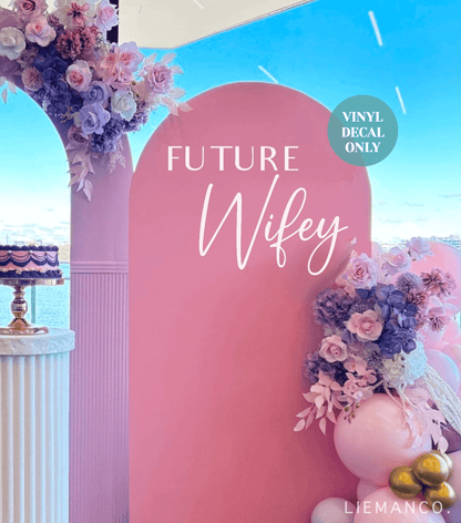 Future Wifey Party Wall Decal for Bridal Shower Backdrop 