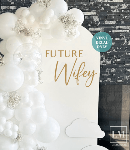 Future Wifey Party Wall Decal for Bridal Shower Backdrop 