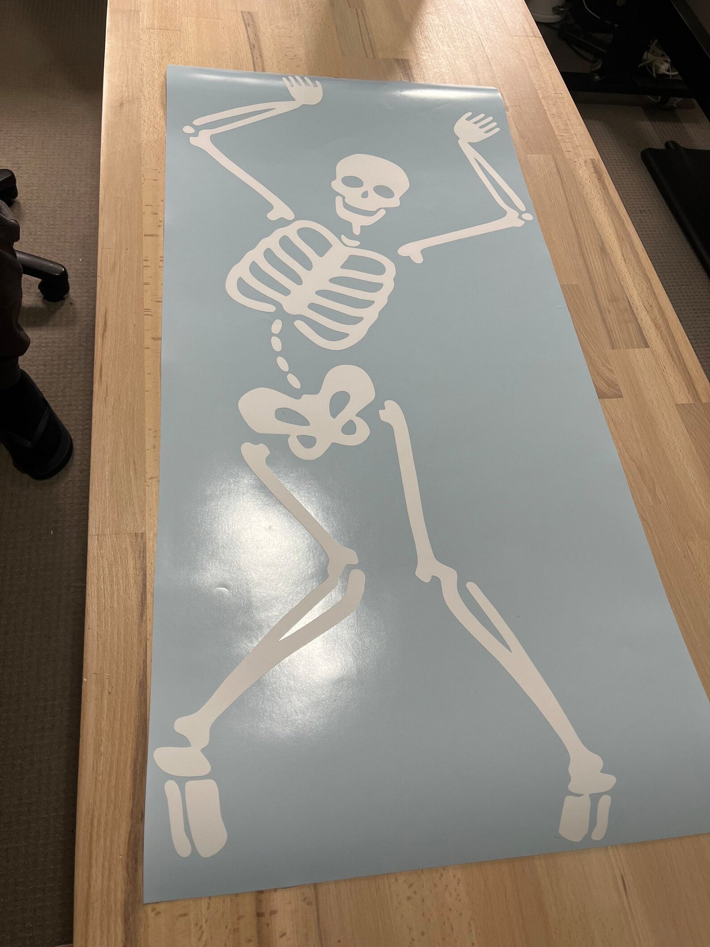 Large Dancing Skeleton Decal - Halloween Decoration